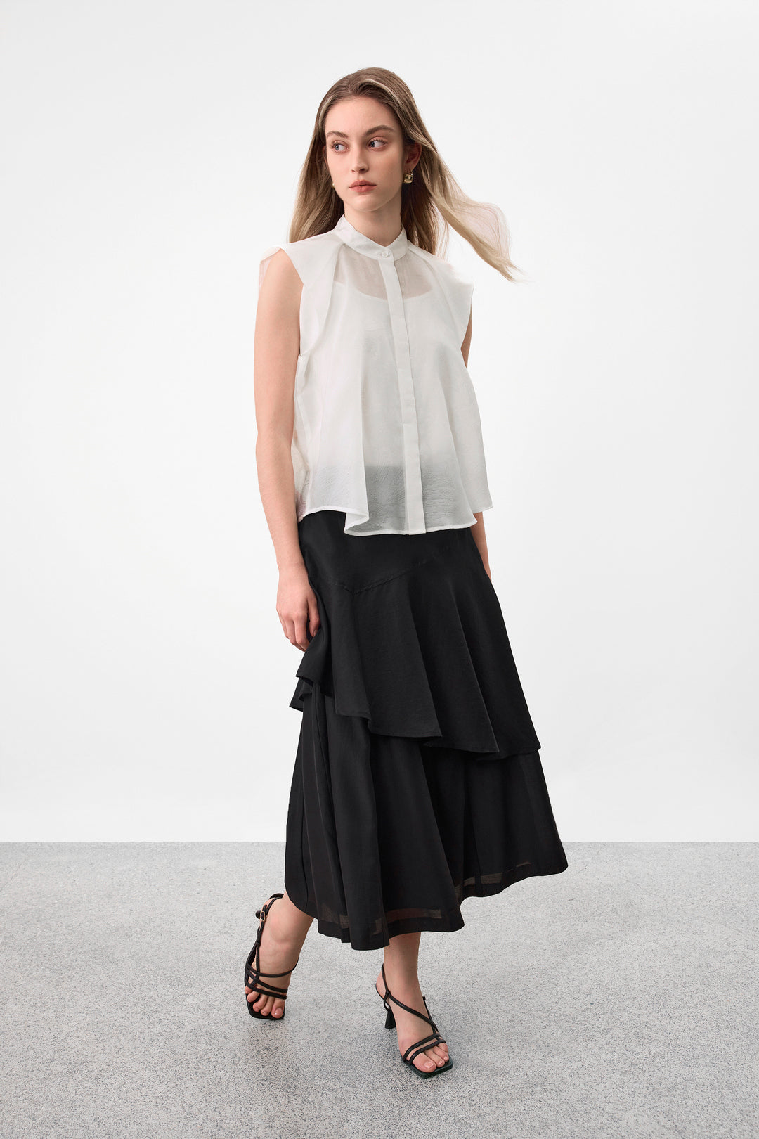 BLAACK | Machine Washable | Stand Collar Blouse