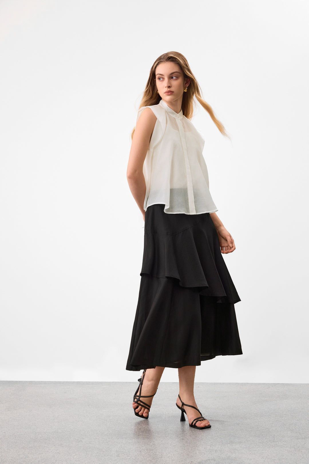 BLAACK | Machine Washable | Stand Collar Blouse