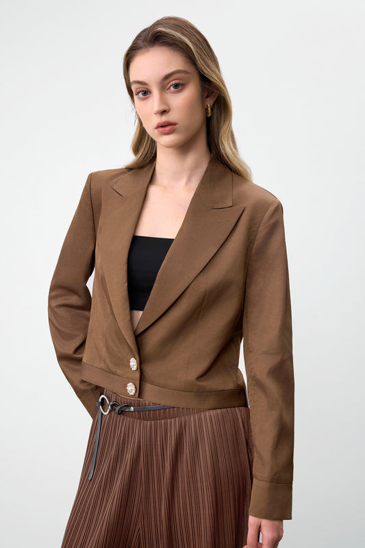 BLAACK WOMAN-blaack-regular-waist-casual-pants-63961143-Brown