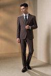 G2000 MAN-three-proof-finish-notch-lapel-double-vent-suit-blazer-66112012-Brwon