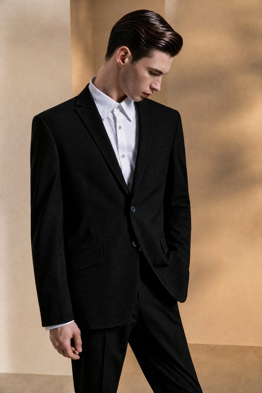 G2000 MAN-notch-lapel-double-vent-machine-washable-suit-blazer-66113356-Black
