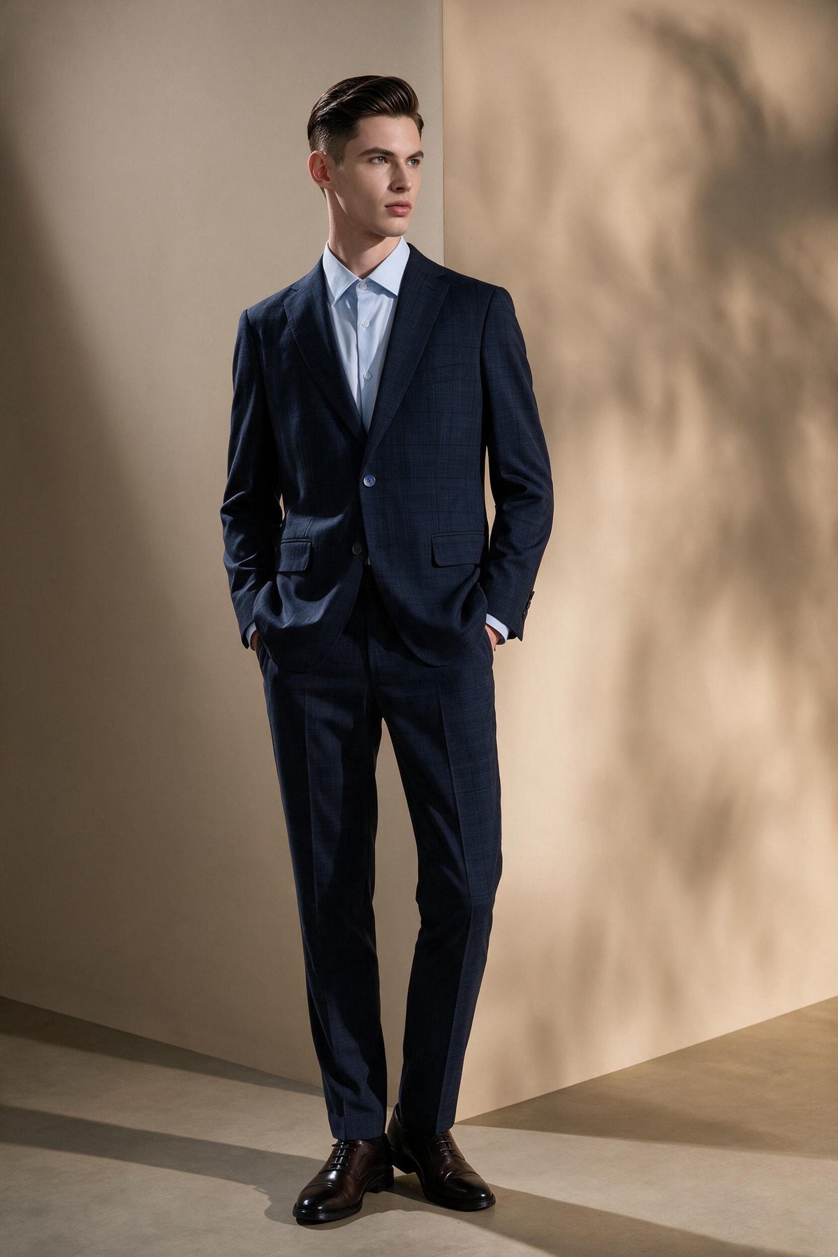 G2000 MAN-anti-bacterial-notch-lapel-double-vent-suit-blazer-66113392-Blue