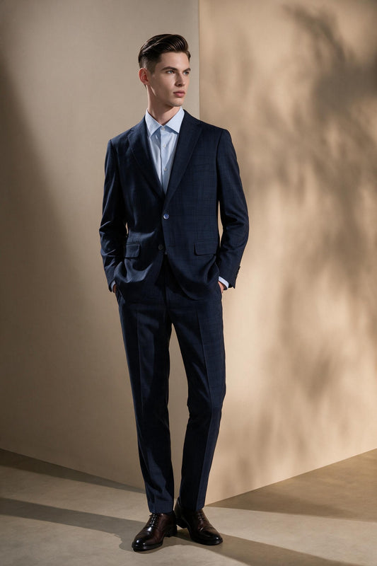 G2000 MAN-anti-bacterial-notch-lapel-double-vent-suit-blazer-66113392-Blue