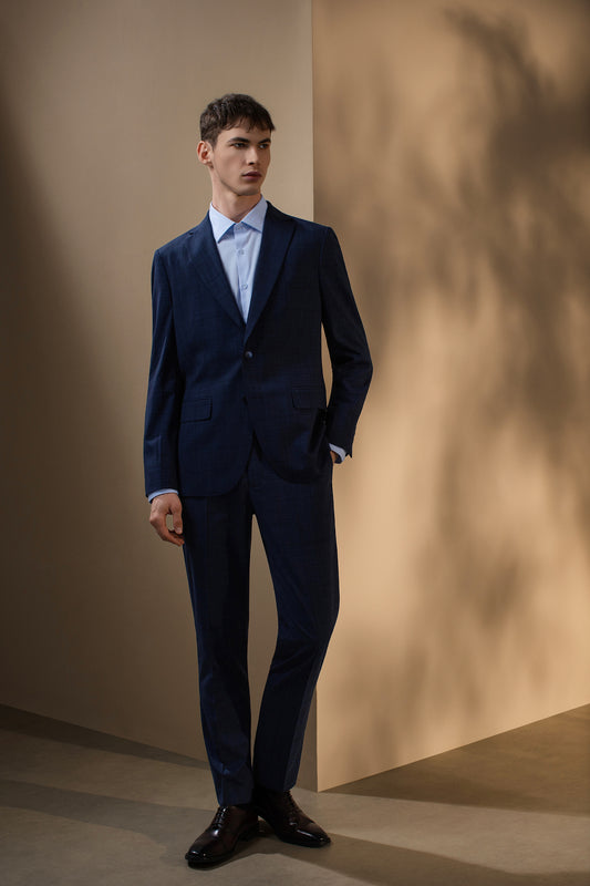 Anti-Bacterial | Notch Lapel Double Vent Suit Blazer
