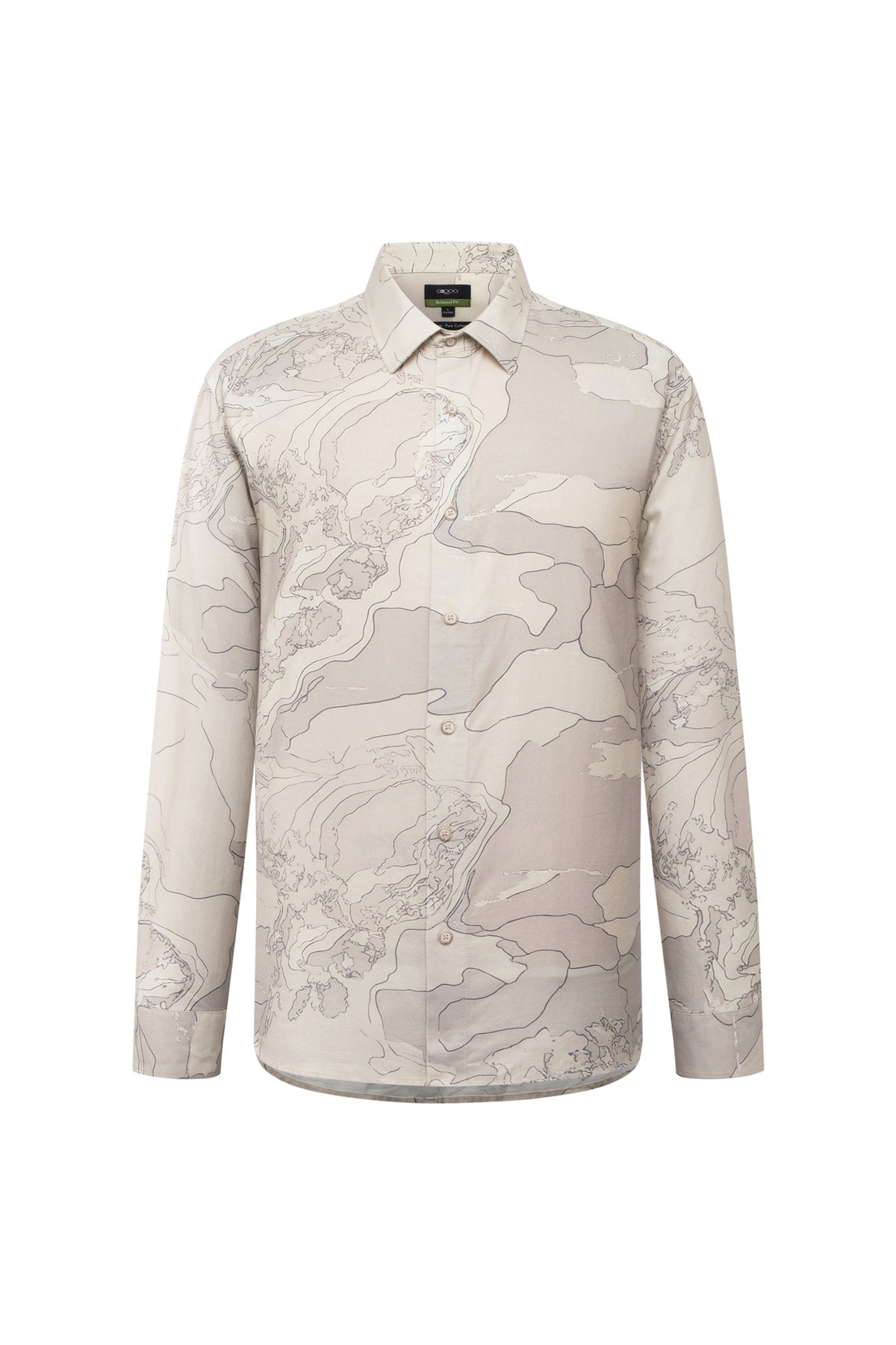 G2000 MAN-non-iron-pure-cotton-long-sleeve-casual-shirt-66120424-Beige