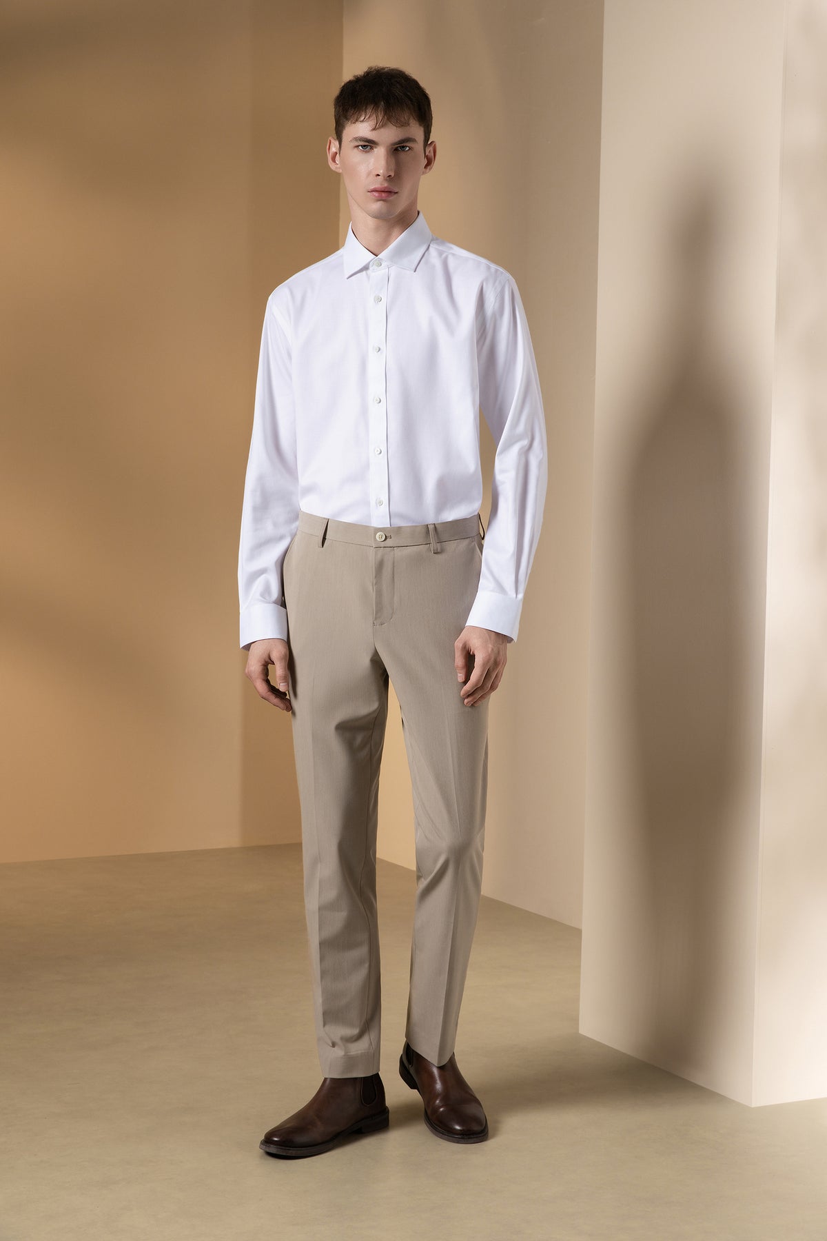 G2000 MAN-non-iron-dobby-textured-long-sleeve-dress-shirt-66121421-White