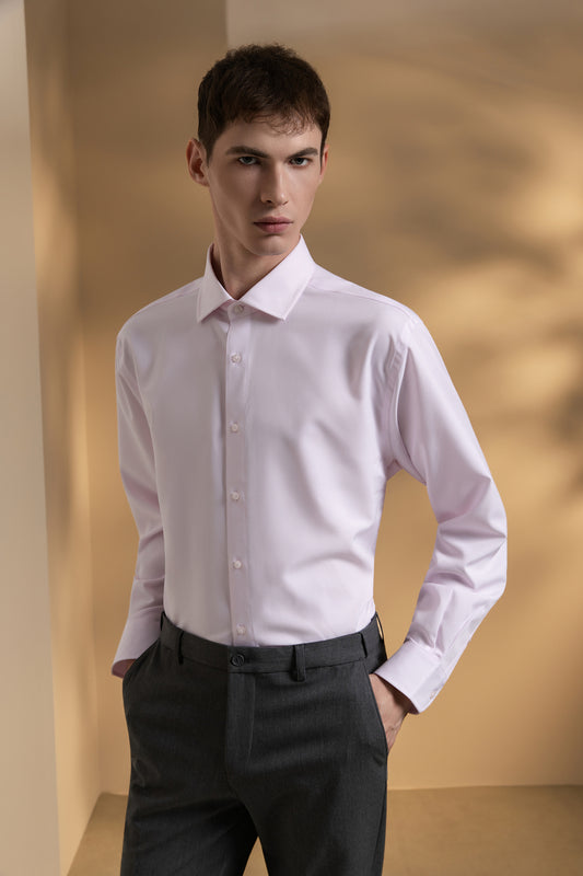 G2000 MAN-non-iron-poplin-long-sleeve-dress-shirt-66122081-Pink