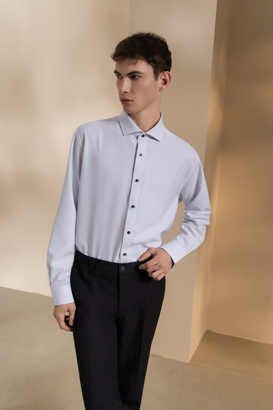 G2000 MAN-non-iron-spread-collar-long-sleeve-dress-shirt-66122211-Grey