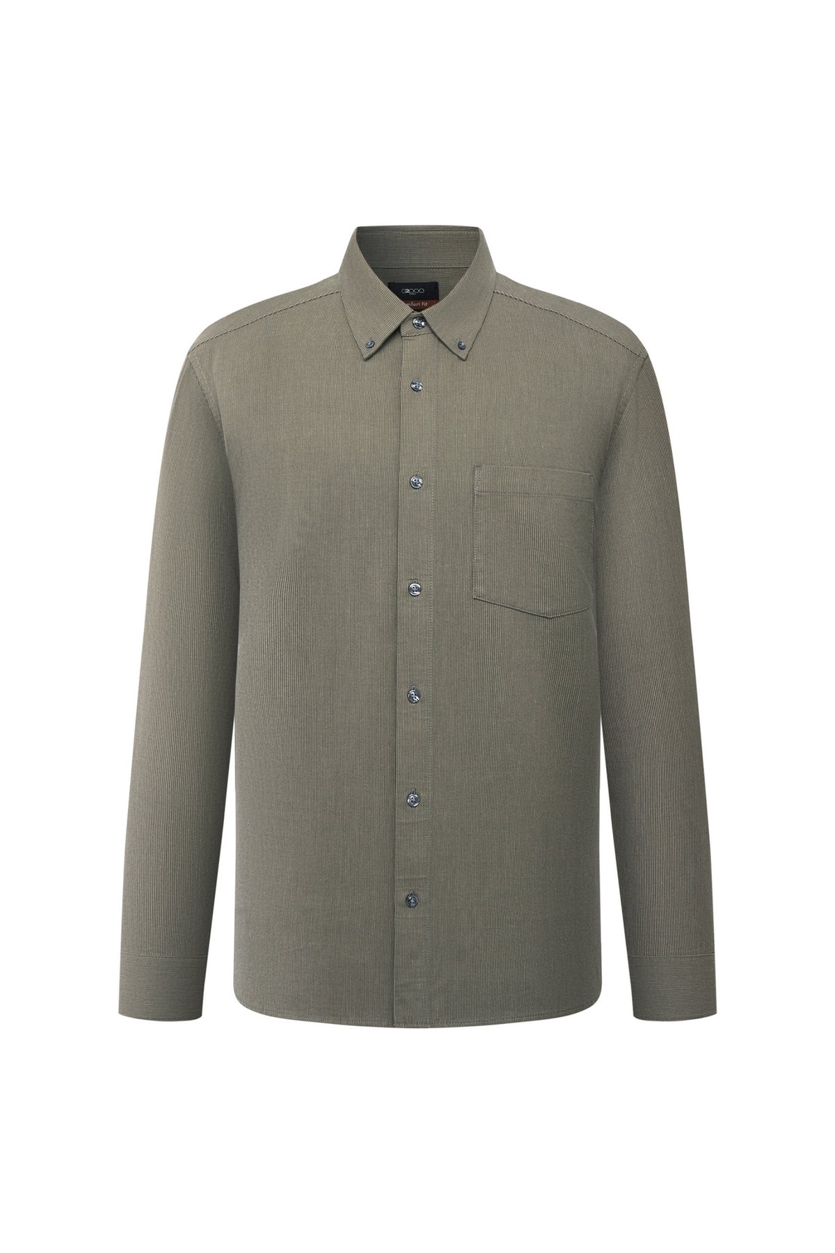 G2000 MAN-lyocell-blend-button-down-collar-long-sleeve-casual-shirt-66127188-Green