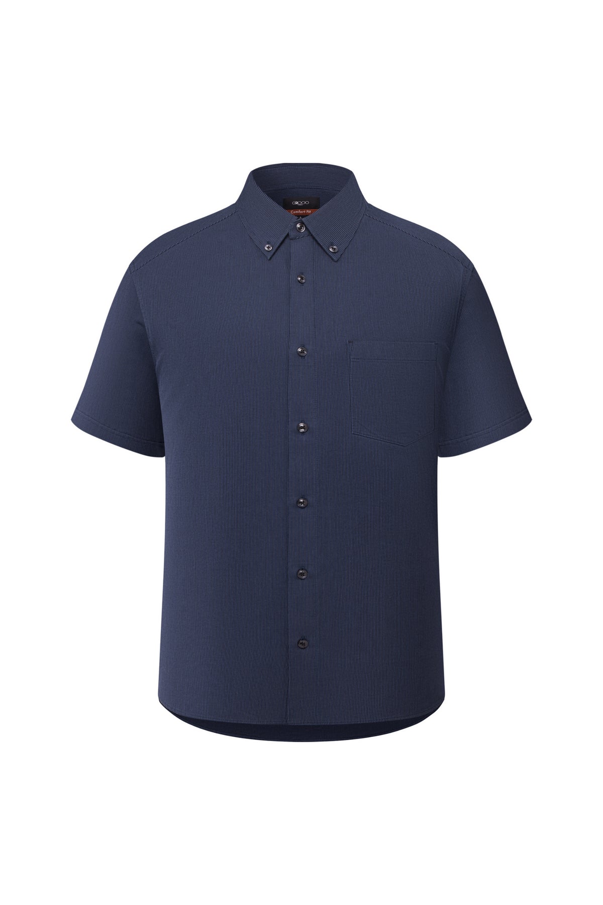 G2000 MAN-lyocell-blend-button-down-collar-short-sleeve-casual-shirt-66137188-Blue