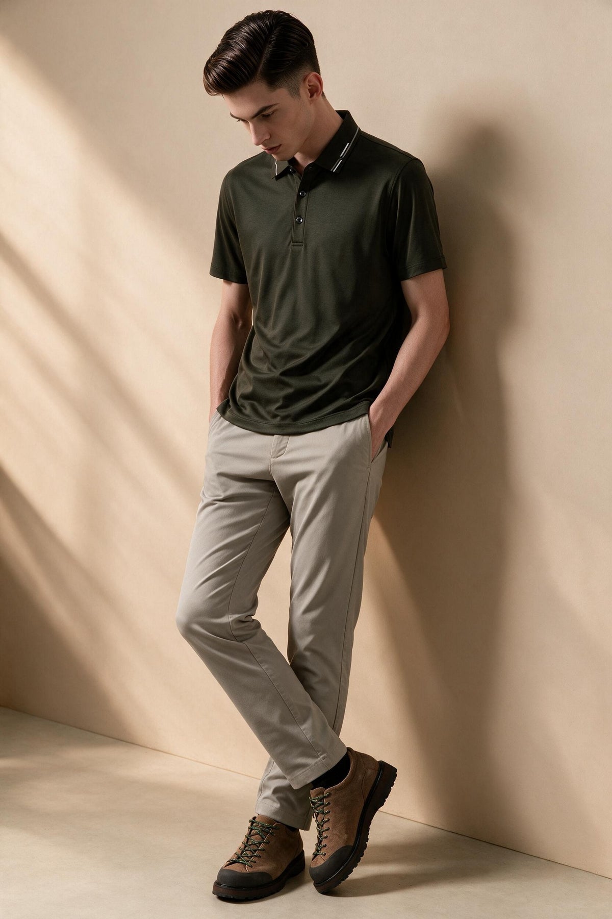 G2000 MAN-cool-touch-pure-cotton-polo-shirt-66140058-Green
