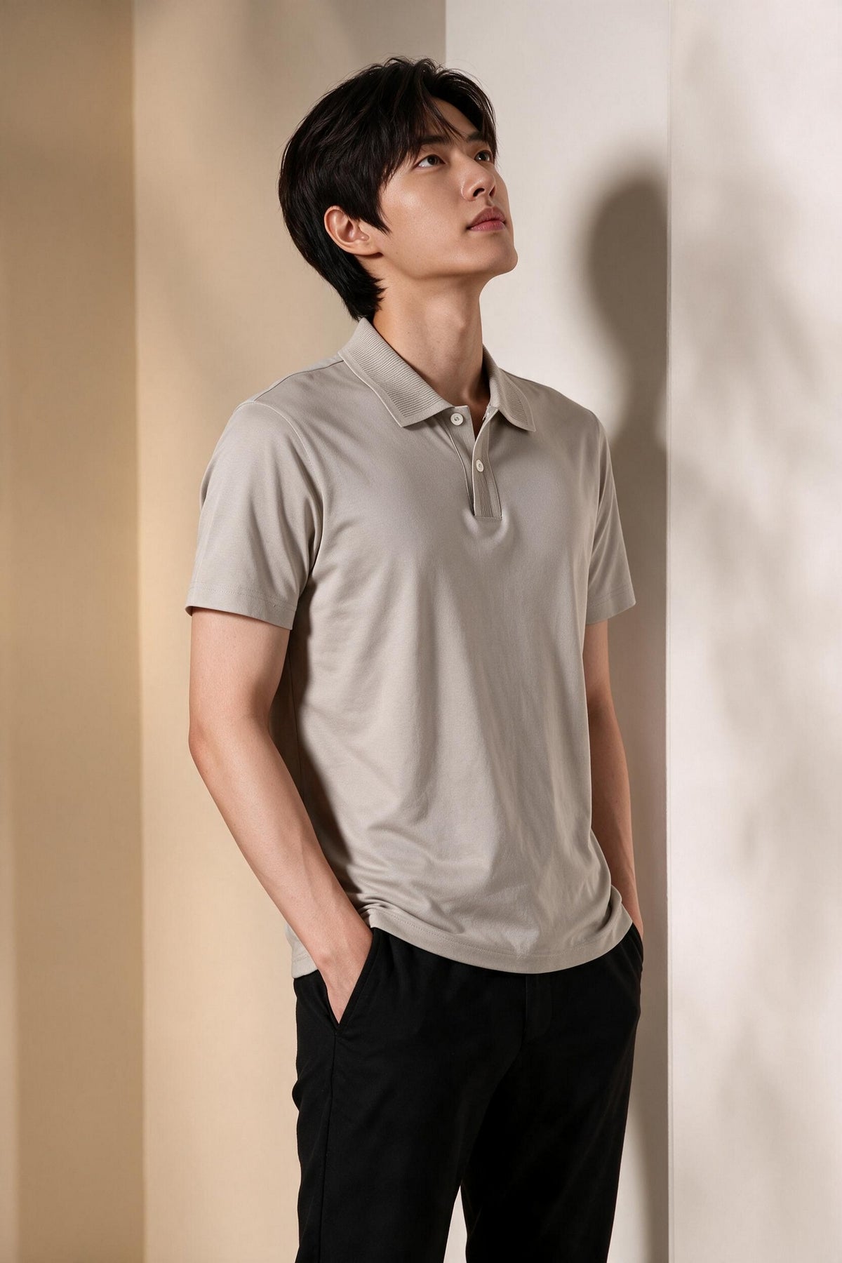 G2000 MAN-cool-touch-pure-cotton-polo-shirt-66140098-Beige