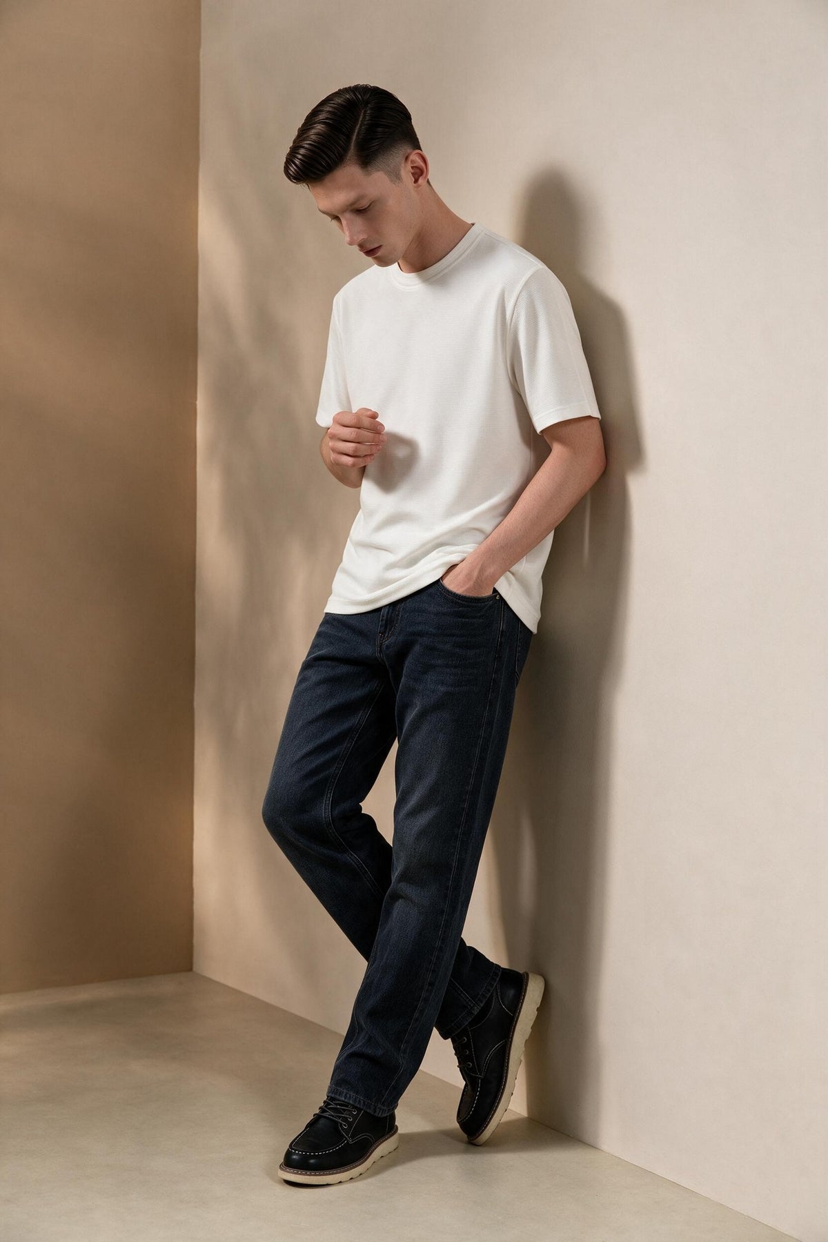 G2000 MAN-cotton-blend-crew-neck-short-sleeve-casual-t-shirt-66141234-White