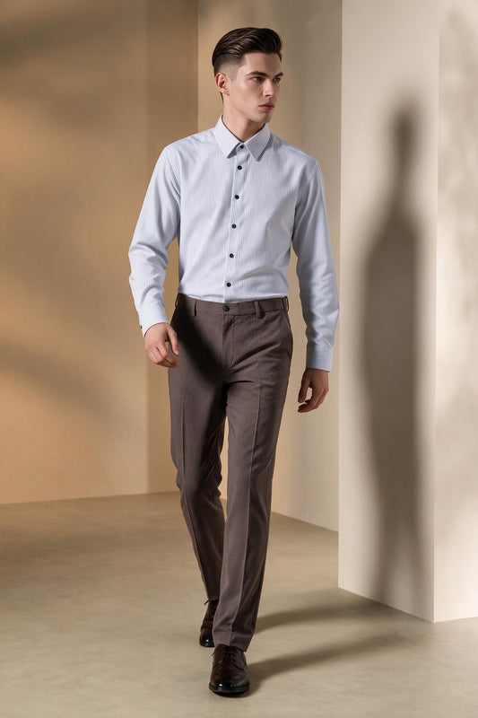 G2000 MAN-three-proof-finish-fixed-waistband-suit-pants-66152012-Brwon