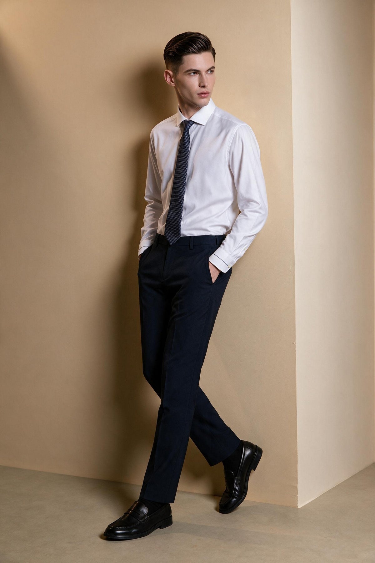 G2000 MAN-multi-way-stretch-fixed-waistband-suit-pants-66153053-Blue