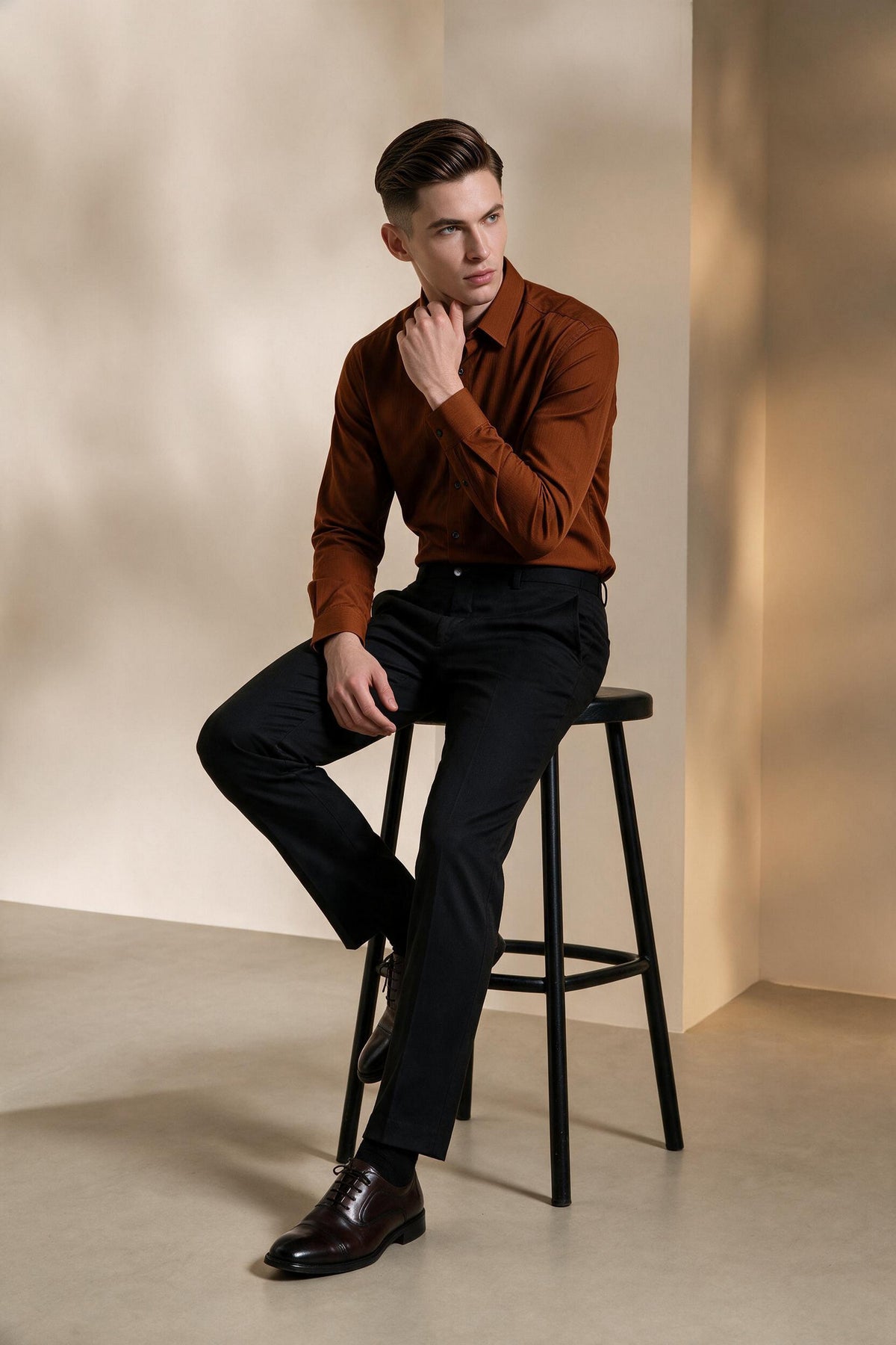 G2000 MAN-fixed-waistband-regular-fit-suit-pants-66153531-Black