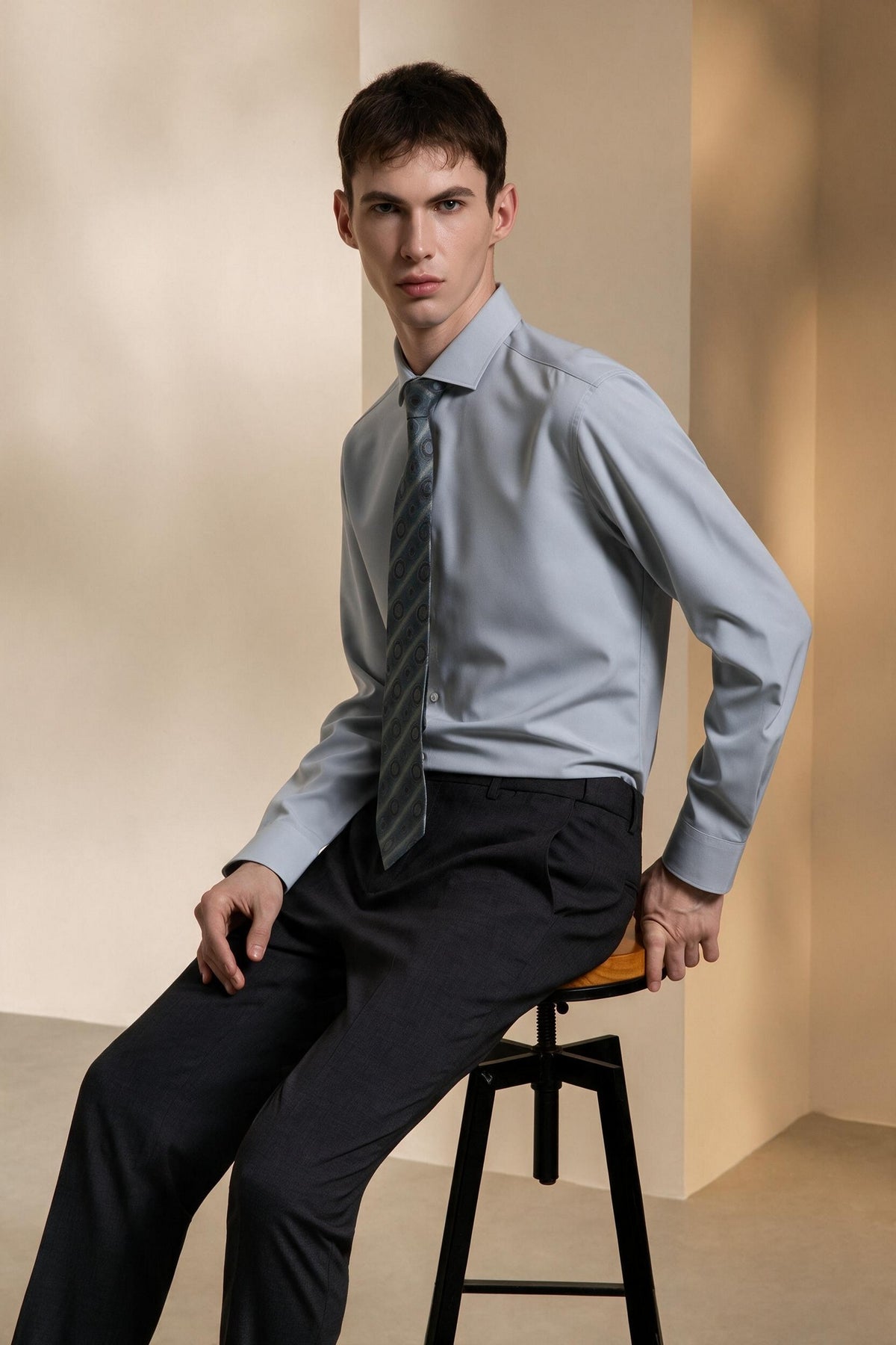 G2000 MAN-anti-bacterial-hidden-elastic-waistband-dress-pants-66153645-Grey