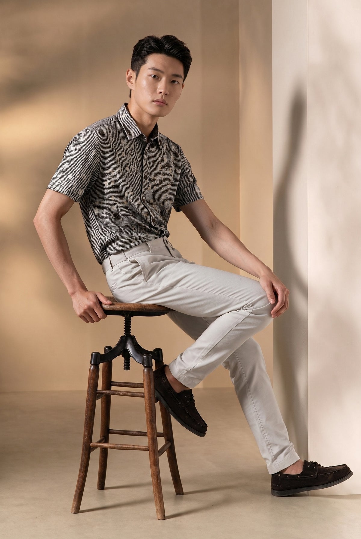 G2000 MAN-hidden-elastic-waistband-cotton-blend-chinos-66161005-Beige