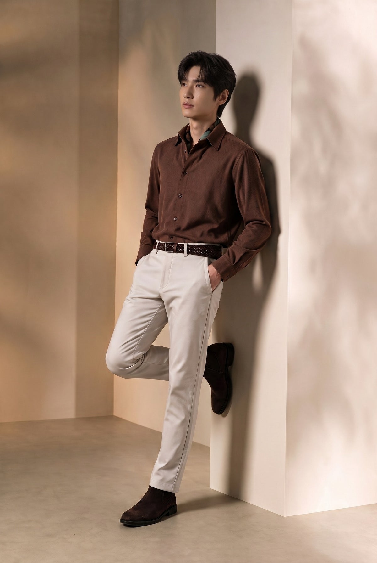 G2000 MAN-cotton-stretch-regular-fit-chinos-66161091-Beige