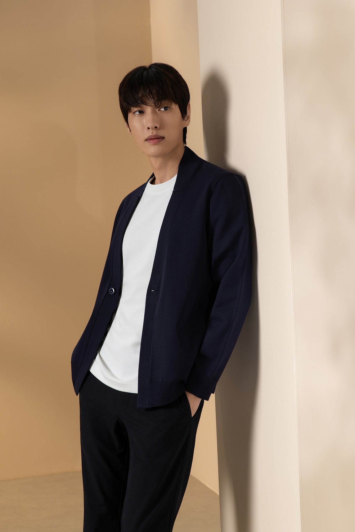 G2000 MAN-machine-washable-v-neck-cardigan-66172114-Blue
