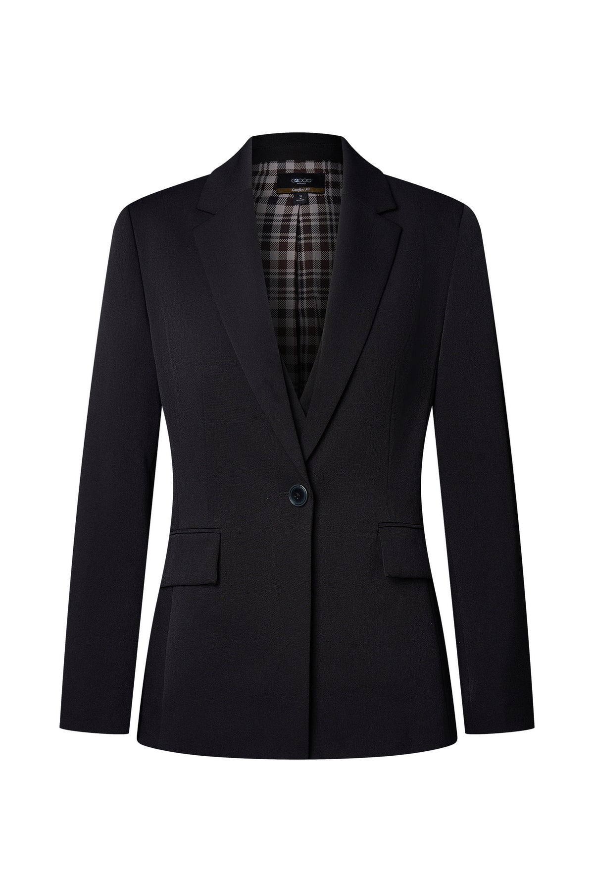 G2000 WOMAN-dobby-notch-lapel-suit-blazer-(with-detachable-inner-placket)-66211070-Black