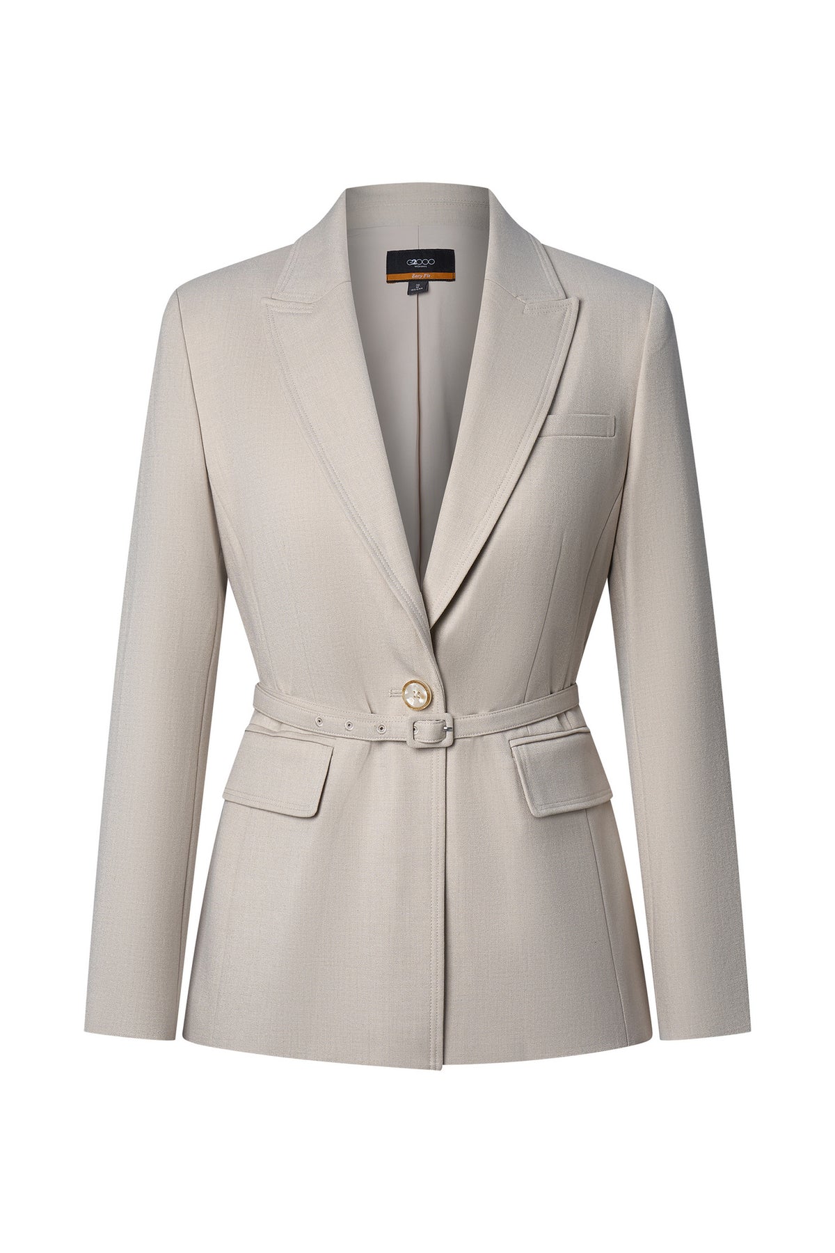 G2000 WOMAN-twill-peak-lapel-blazer-(with-belt)-66212684-Beige