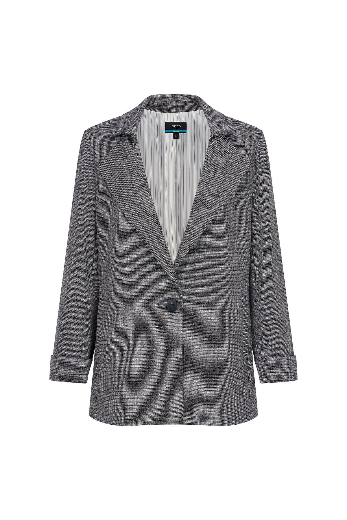 G2000 WOMAN-jacquard-notch-lapel-blazer-66212727-Grey