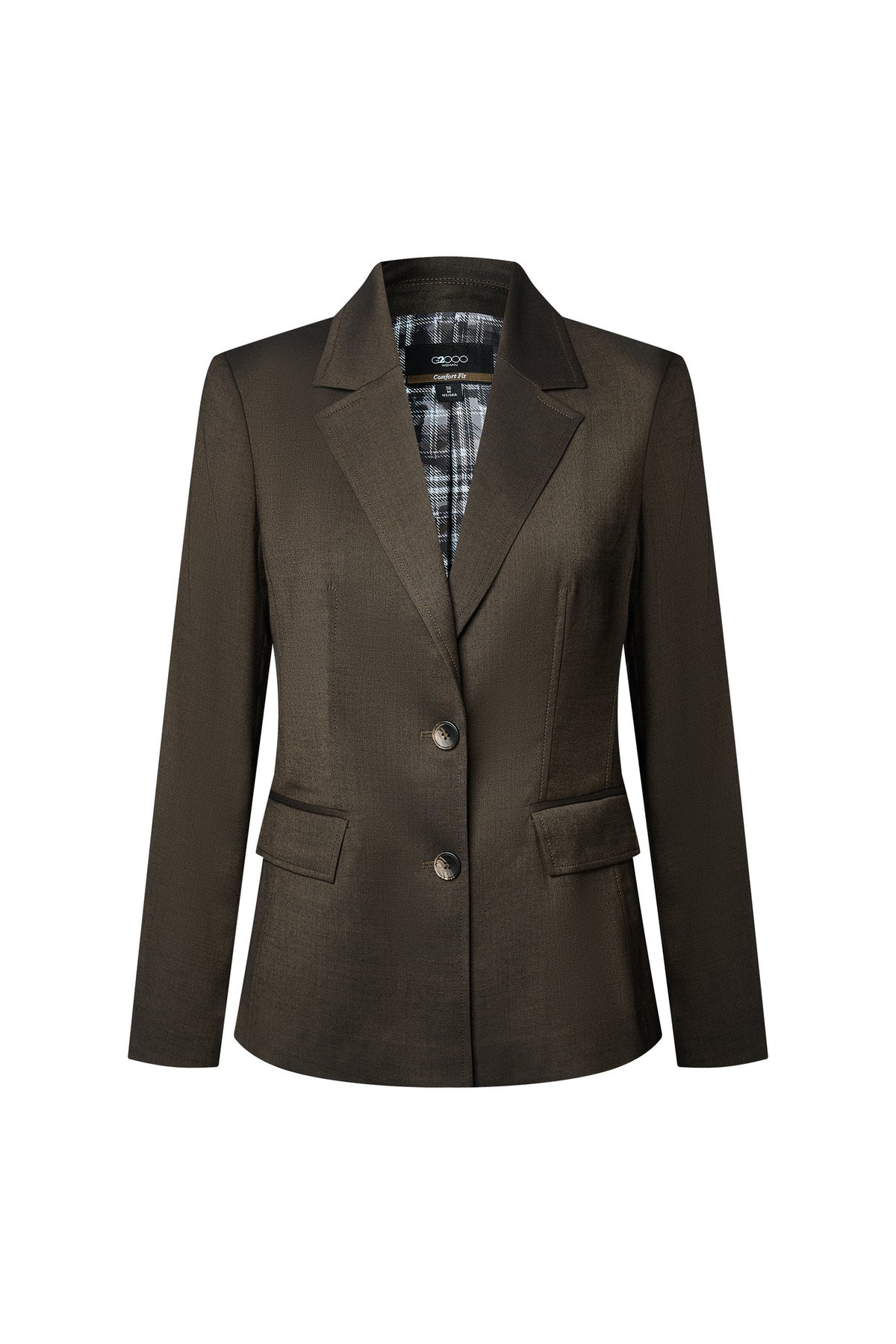 G2000 WOMAN-twill-notch-lapel-suit-blazer-66215060-Brown
