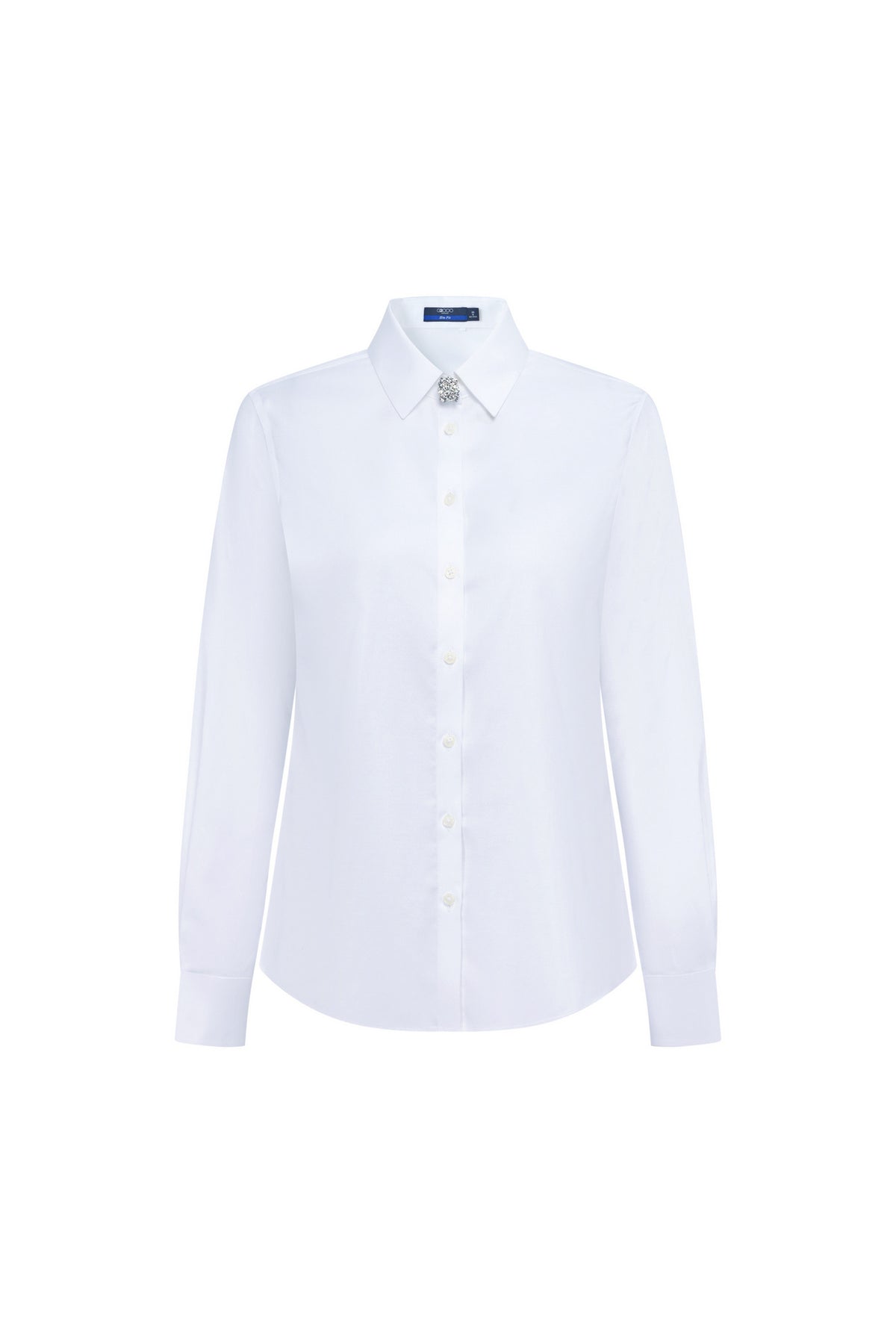 G2000 WOMAN-non-iron-cotton-stretch-long-sleeve-dress-shirt-(with-detachable-button-clip)-66223023-White