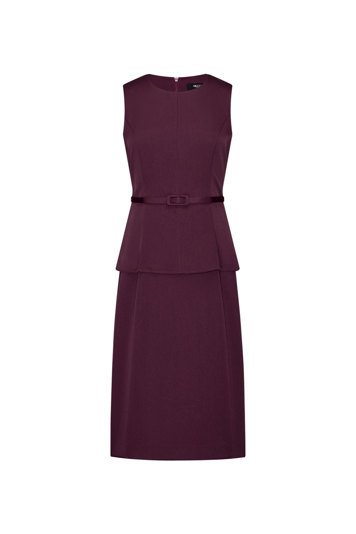 G2000 WOMAN-dobby-round-neck-dress-66231235-Red