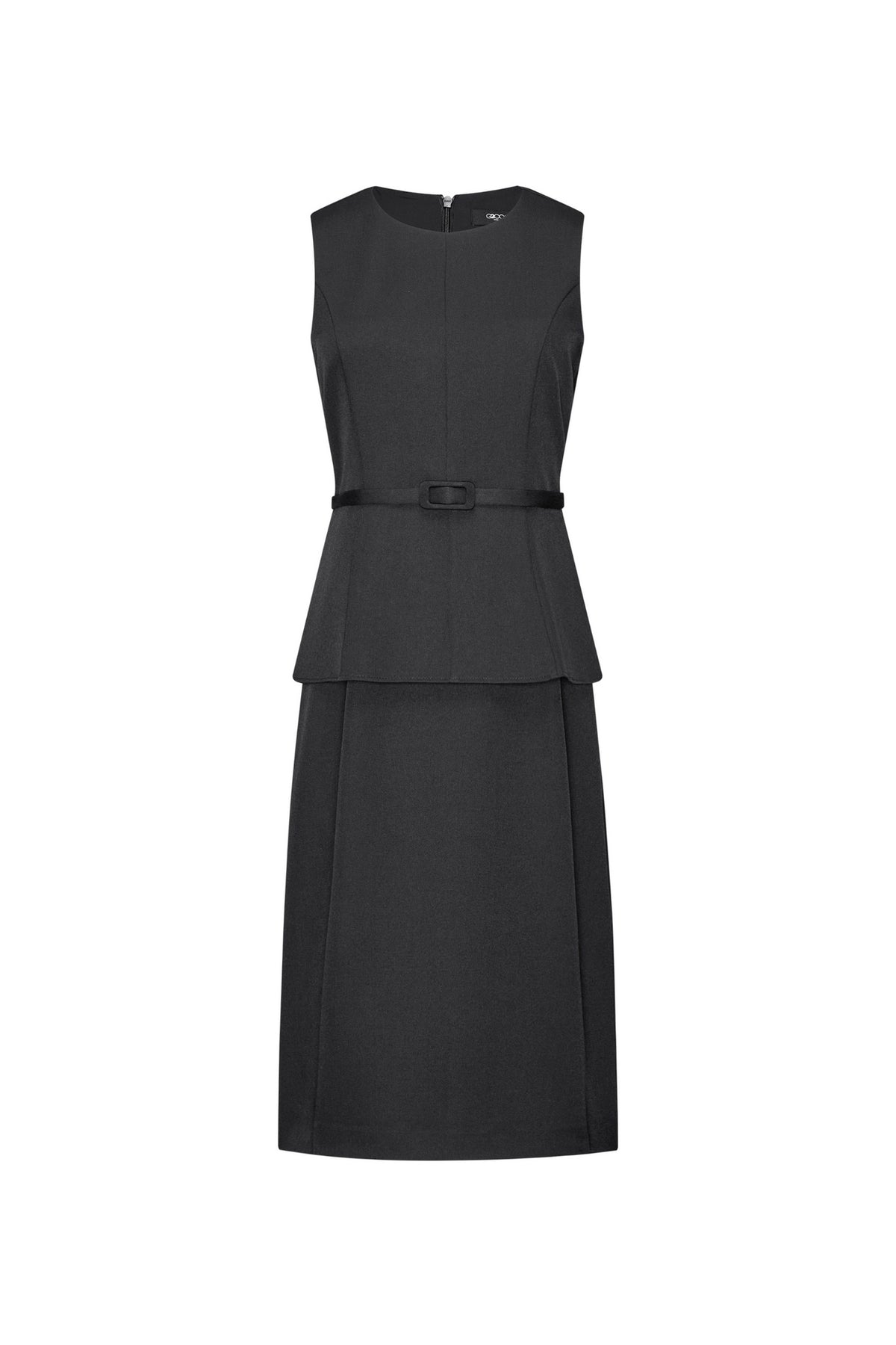 G2000 WOMAN-dobby-round-neck-dress-66231235-Black