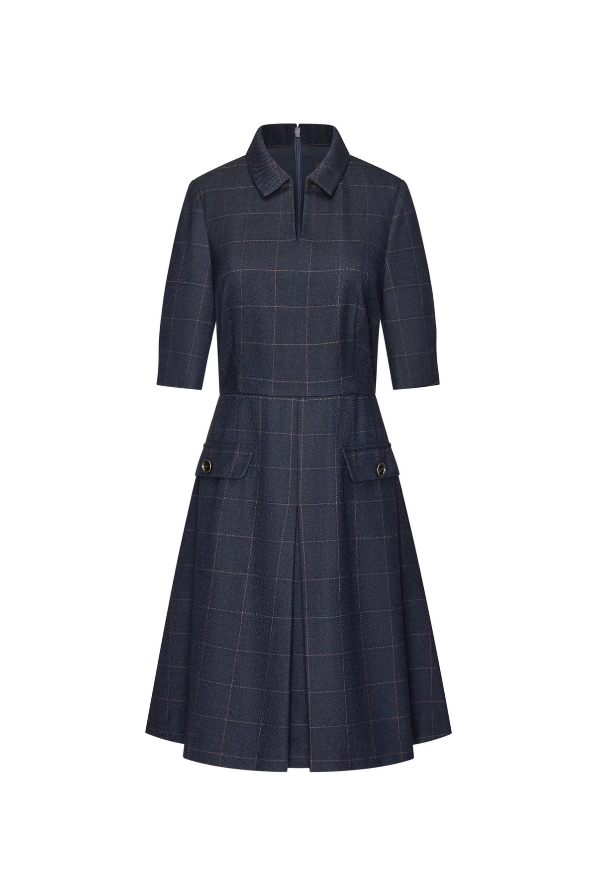 G2000 WOMAN-lapel-collar-machine-washable-dress-66232276-Blue