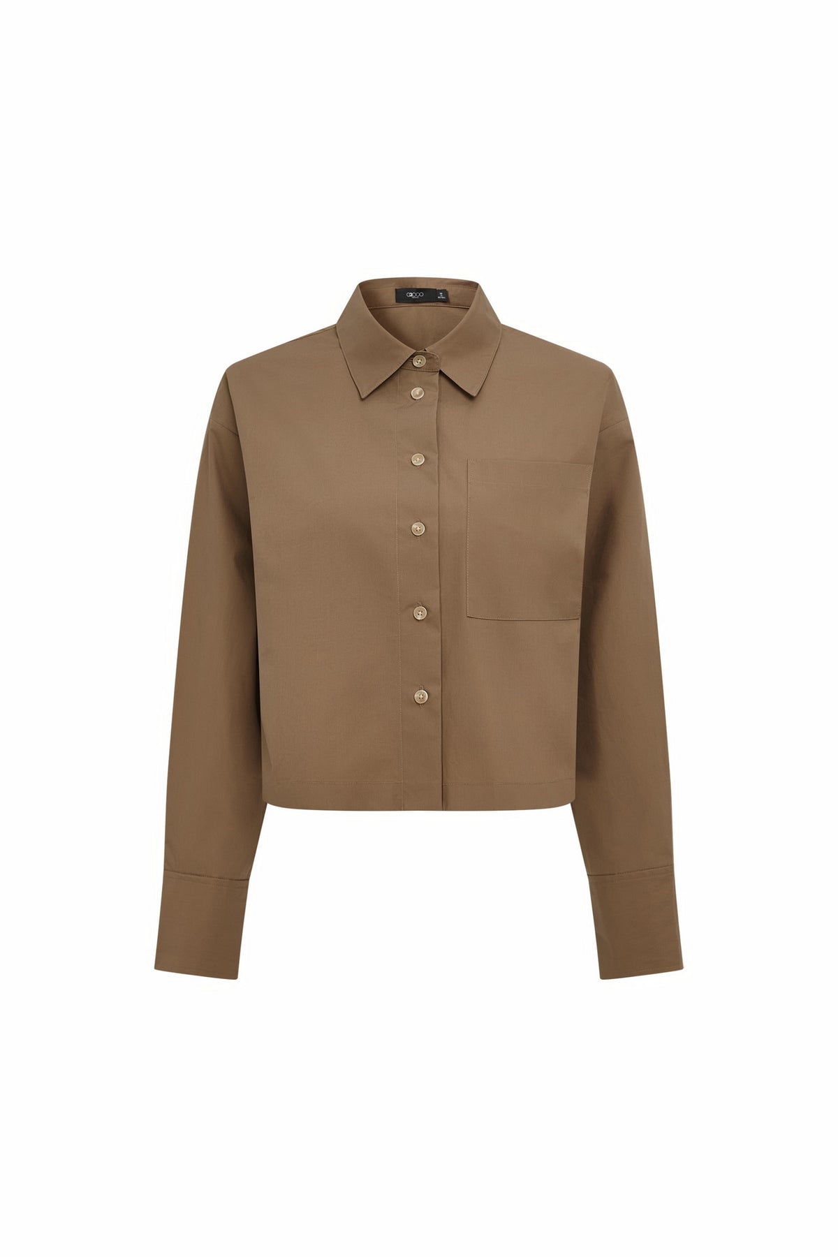 G2000 WOMAN-pure-cotton-poplin-casual-shirt-66233837-Brown