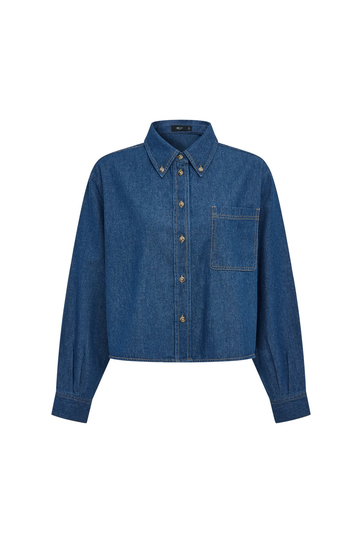 G2000 WOMAN-pure-cotton-denim-casual-shirt-66233859-Blue