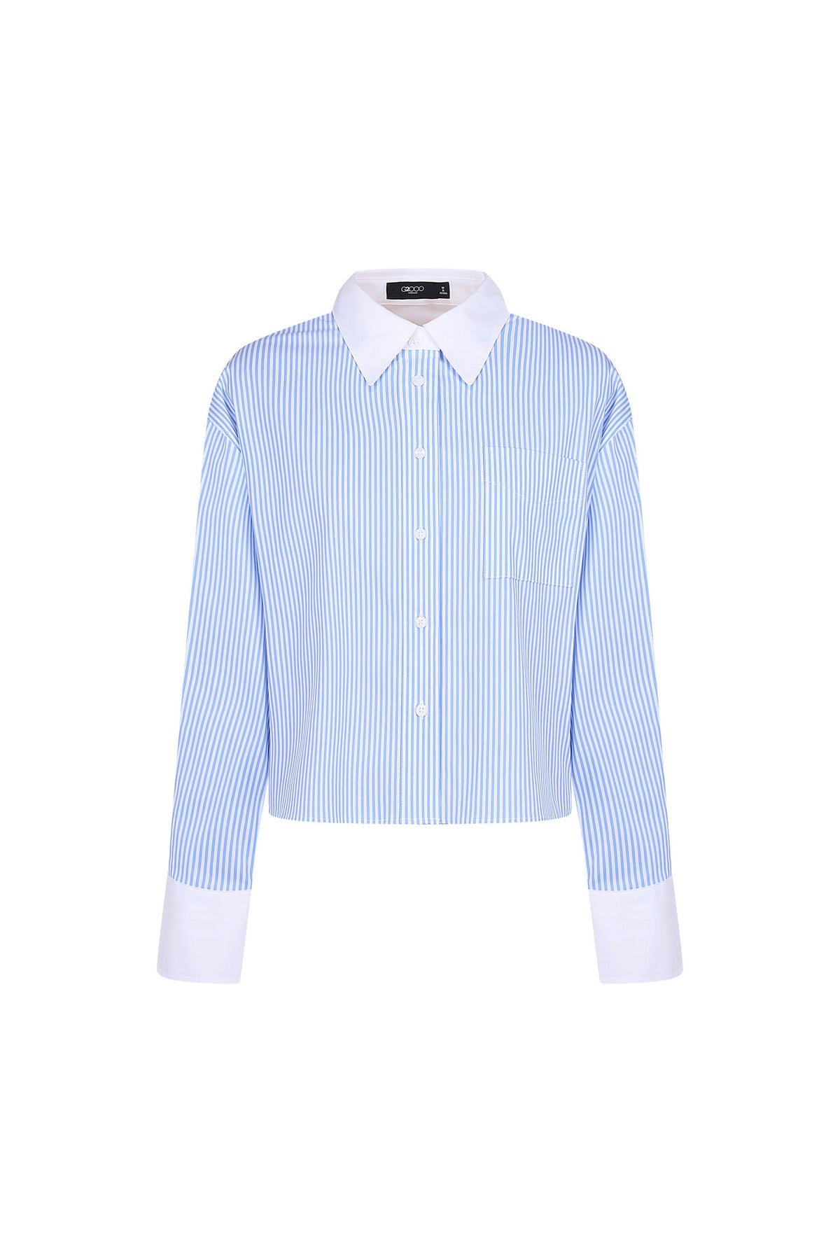 G2000 WOMAN-striped-shirt-collar-casual-shirt-66233867-Blue
