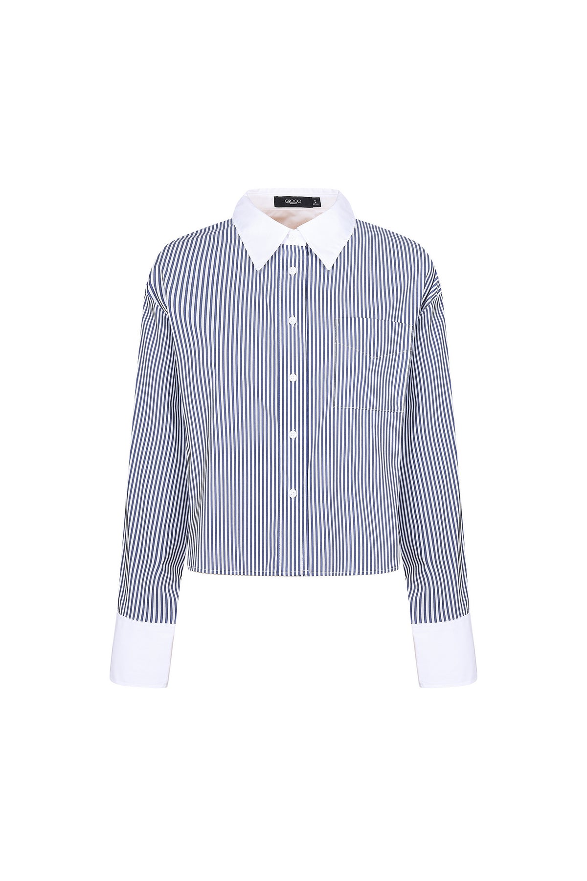 G2000 WOMAN-striped-shirt-collar-casual-shirt-66233867-Blue