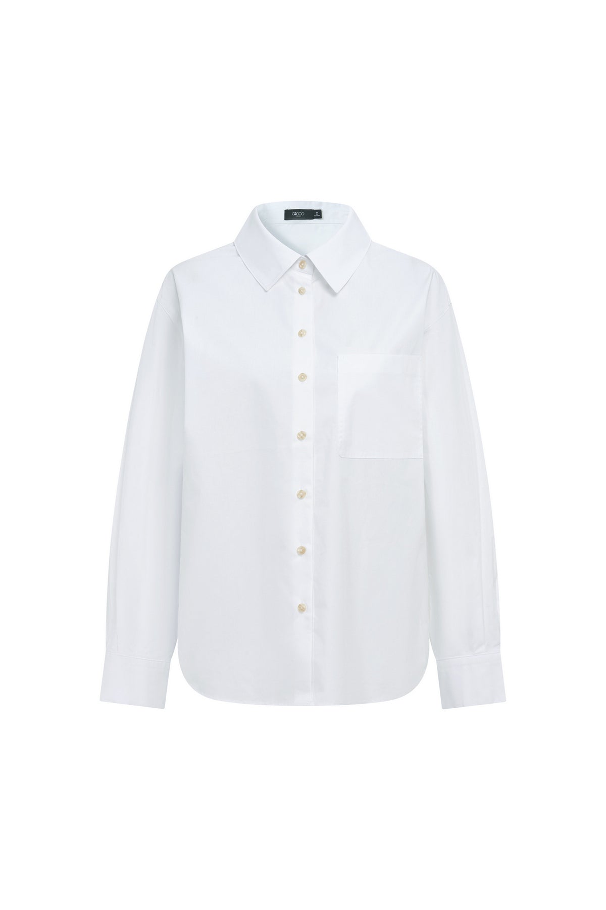 G2000 WOMAN-pure-cotton-shirt-collar-casual-shirt-66233887-White