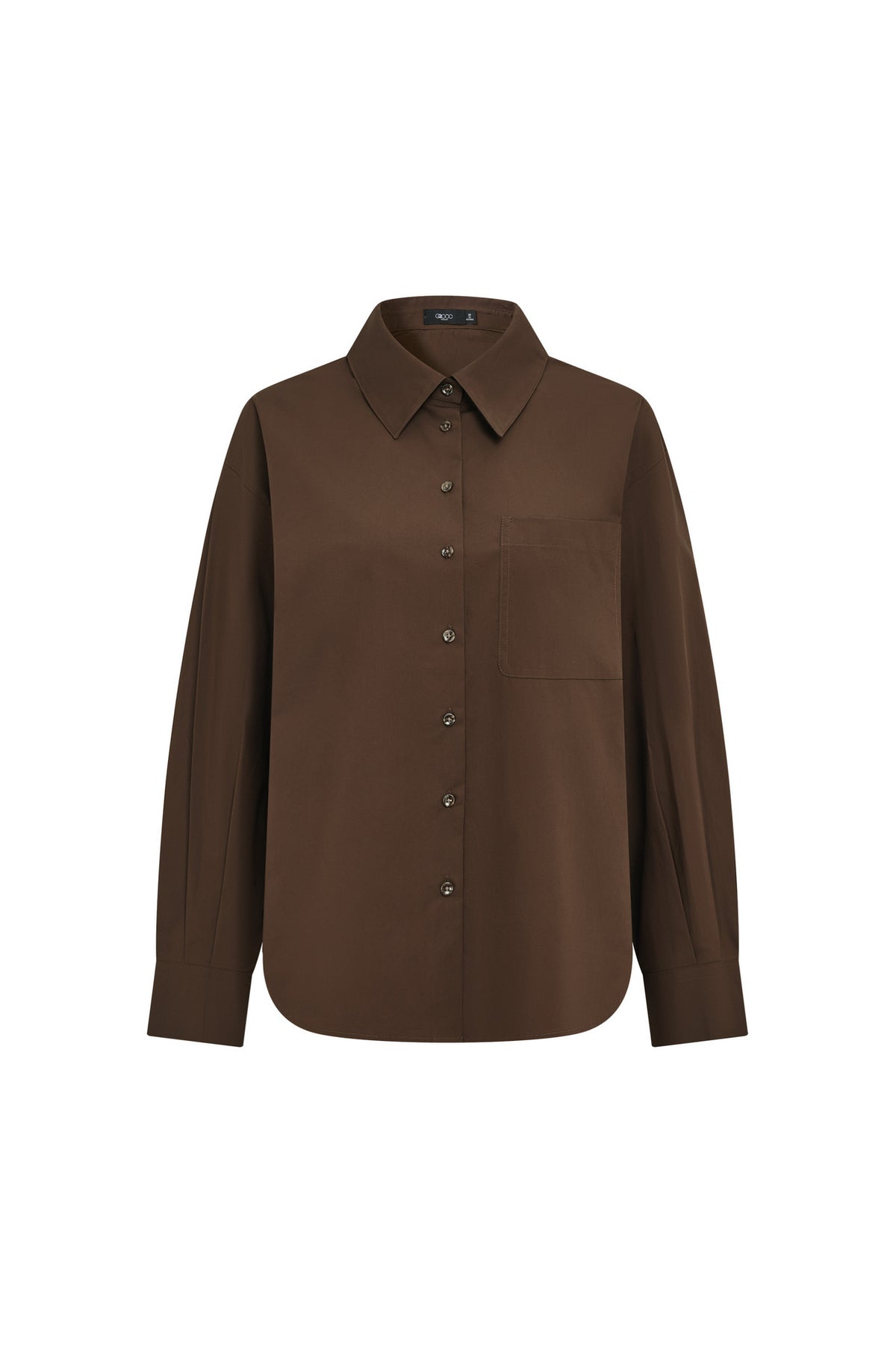 G2000 WOMAN-pure-cotton-shirt-collar-casual-shirt-66233887-Brown