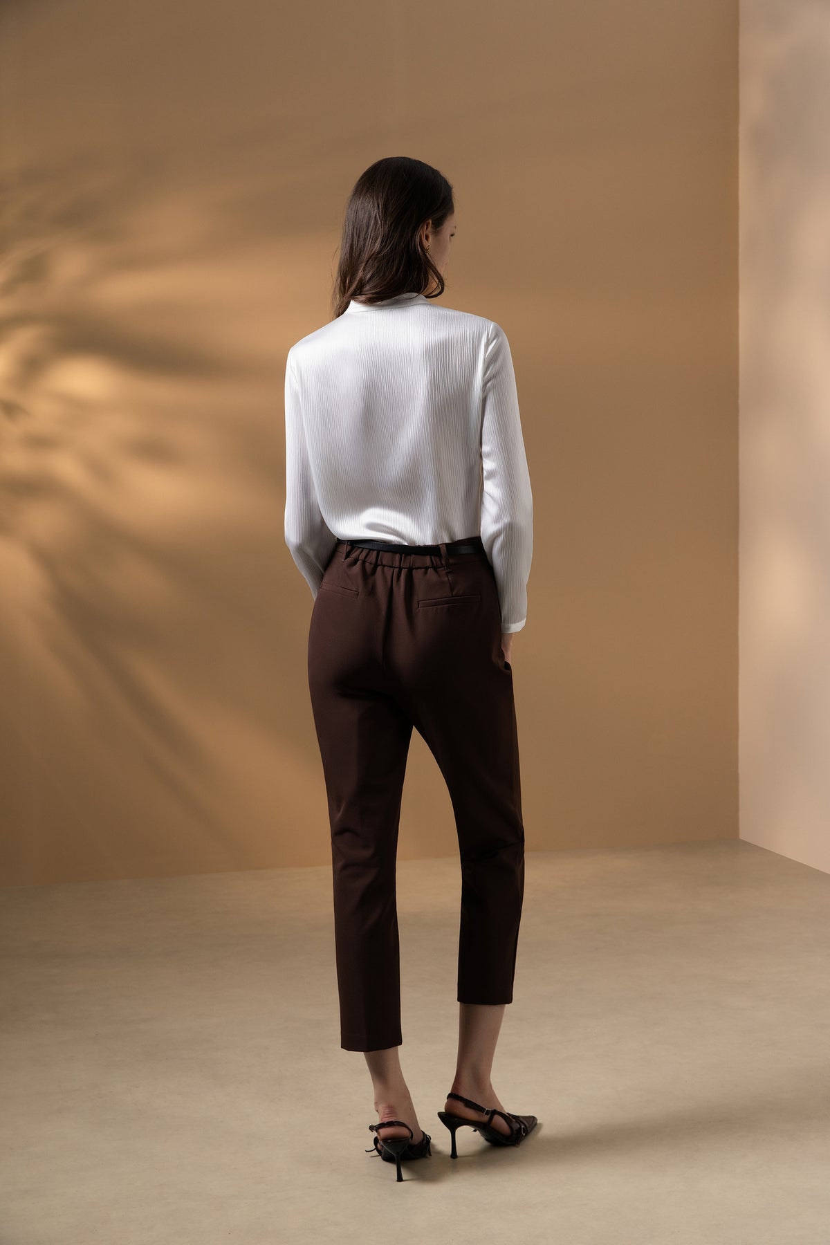 Crepe | Stand Collar Blouse