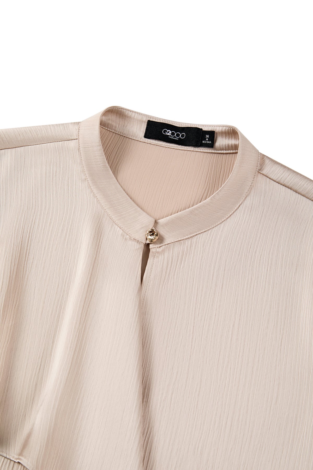 Crepe | Stand Collar Blouse