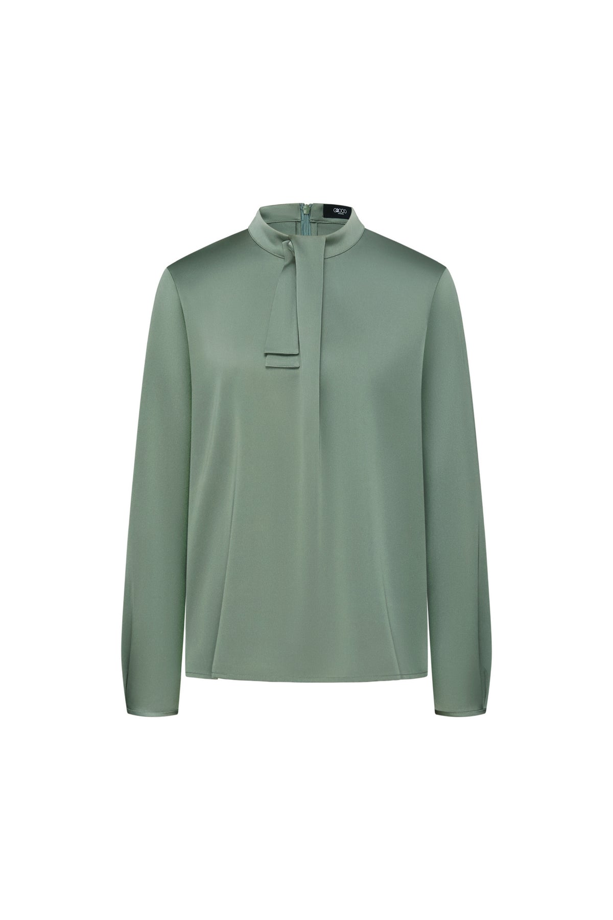 G2000 WOMAN-satin-stand-collar-blouse-66241021-Green