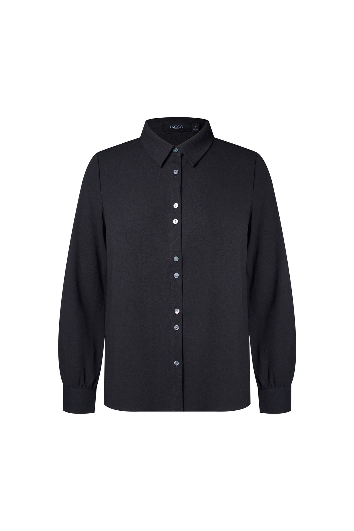 G2000 WOMAN-crepe-shirt-collar-blouse-66241041-Black