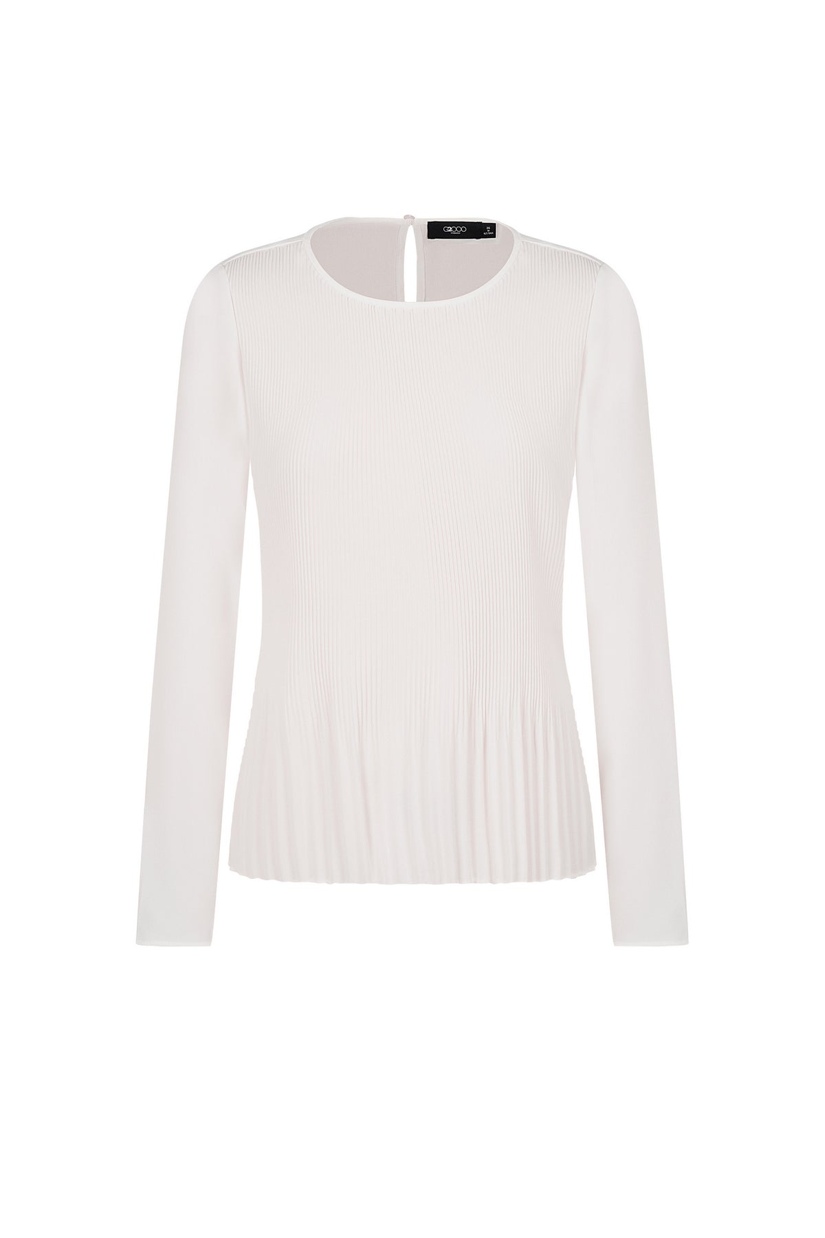 G2000 WOMAN-crepe-round-neck-blouse-66241167-White