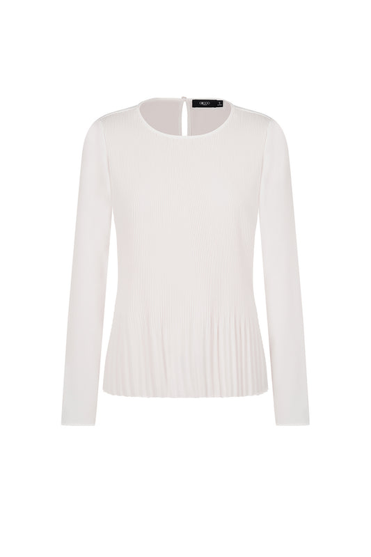 G2000 WOMAN-crepe-round-neck-blouse-66241167-White