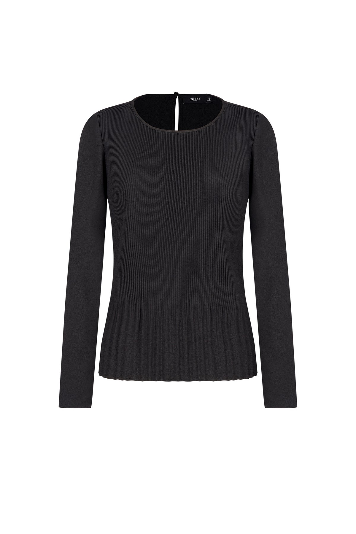 G2000 WOMAN-crepe-round-neck-blouse-66241167-Black
