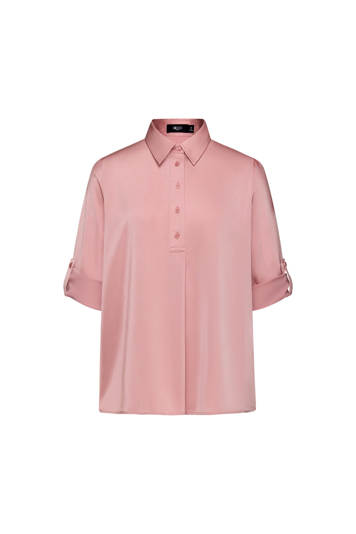 G2000 WOMAN-matte-satin-shirt-collar-blouse-66241407-Pink