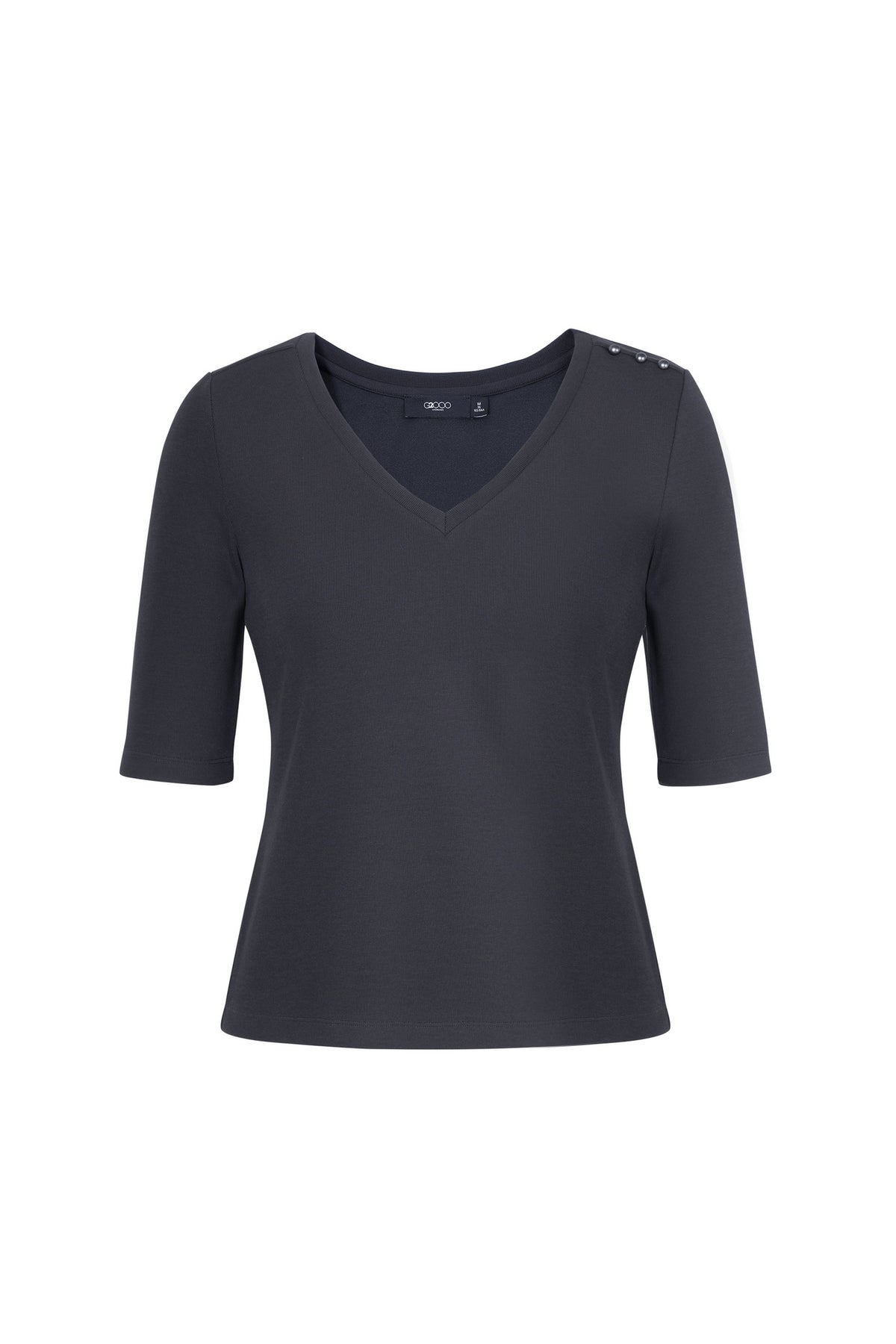 G2000 WOMAN-double-jersey-v-neck-cut-and-sew-top-66241761-Blue