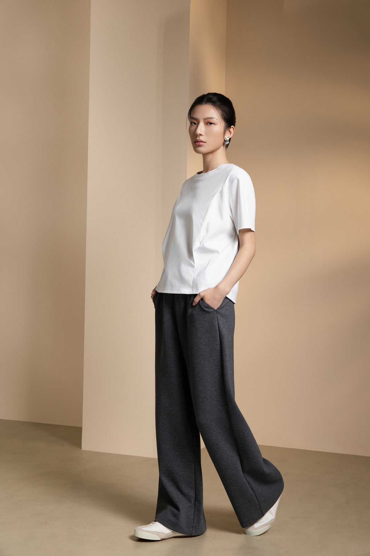 G2000 WOMAN-pure-cotton-ponte-cut-and-sew-top-66243747-White