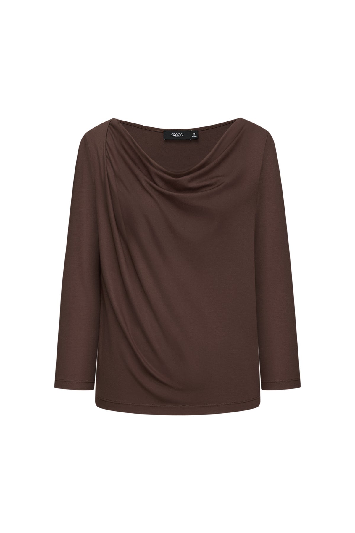 G2000 WOMAN-cowl-neck-machine-washable-cut-and-sew-top-66246701-Brown