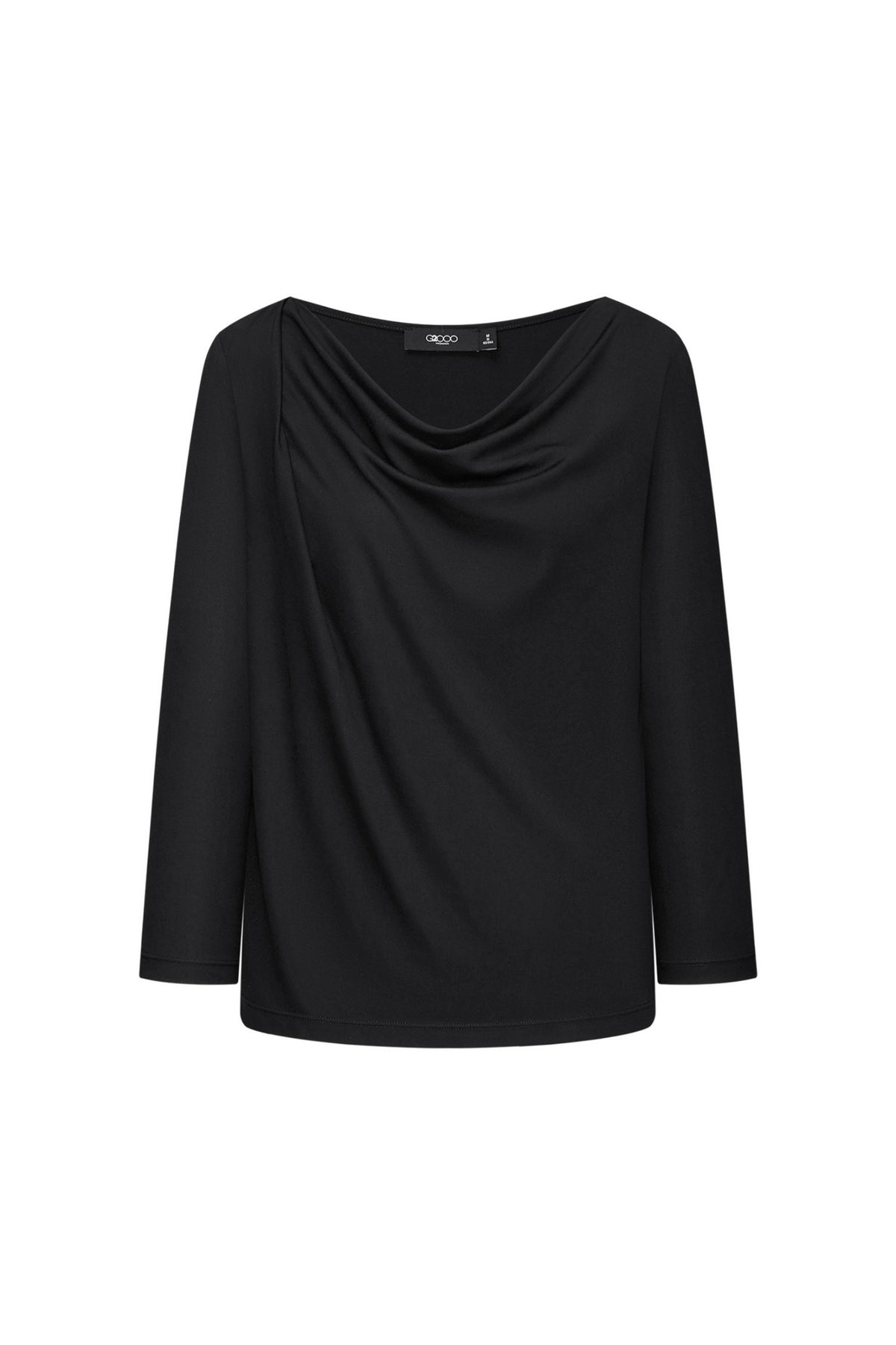 G2000 WOMAN-ponte-cowl-neck-cut-and-sew-top-66246701-Black